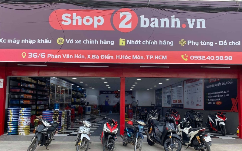 cửa hàng phụ kiện xe máy Shop2banh